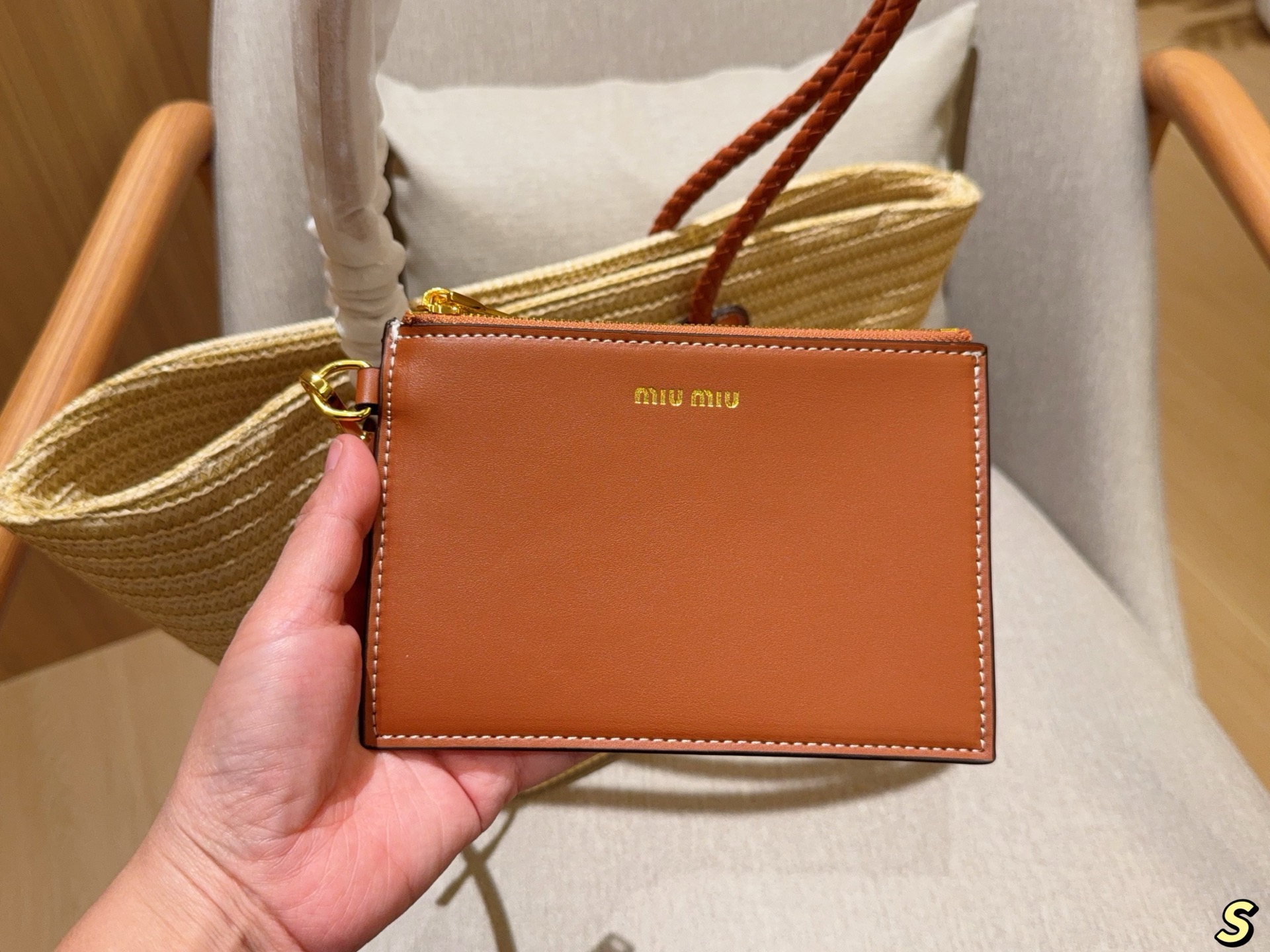 MIUMIU straw woven bag