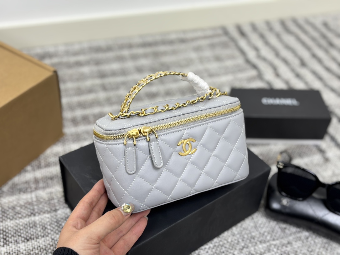 Chanel shoulder crossbody makeup bag  Free glasses provided