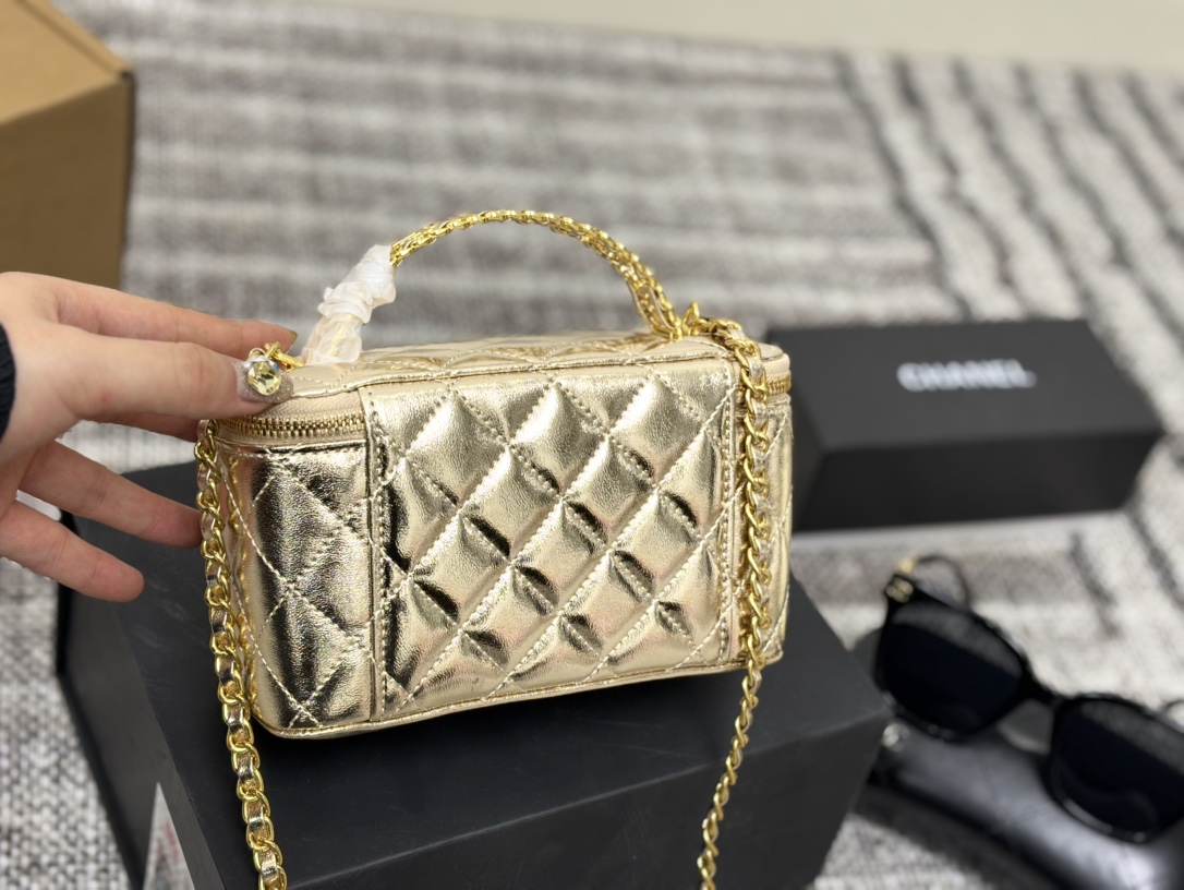 Chanel shoulder crossbody makeup bag  Free glasses provided