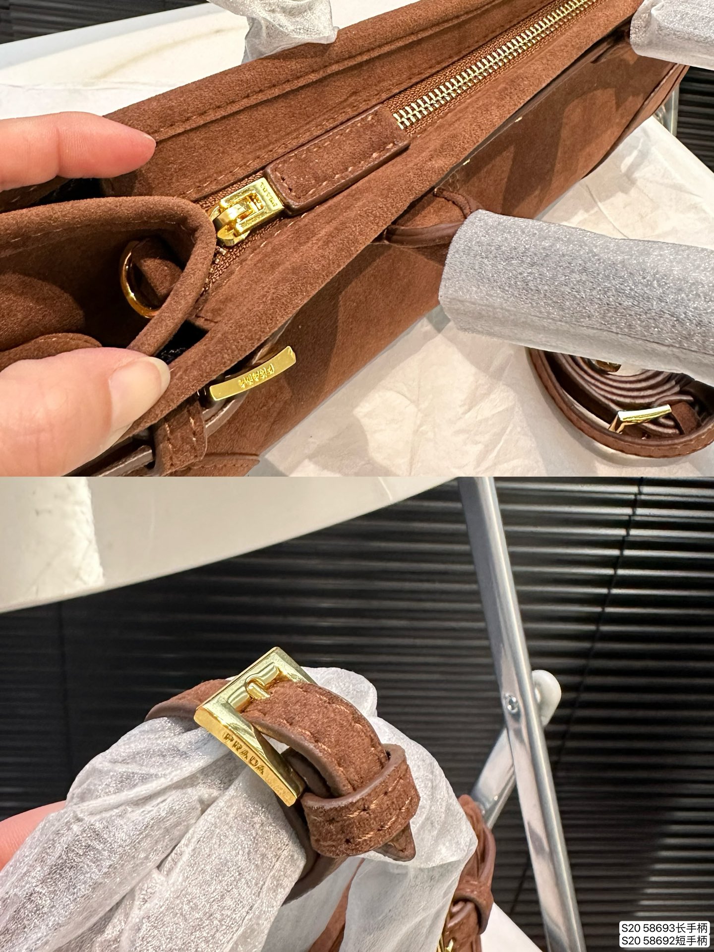 Prada soft lux crossbody handbag