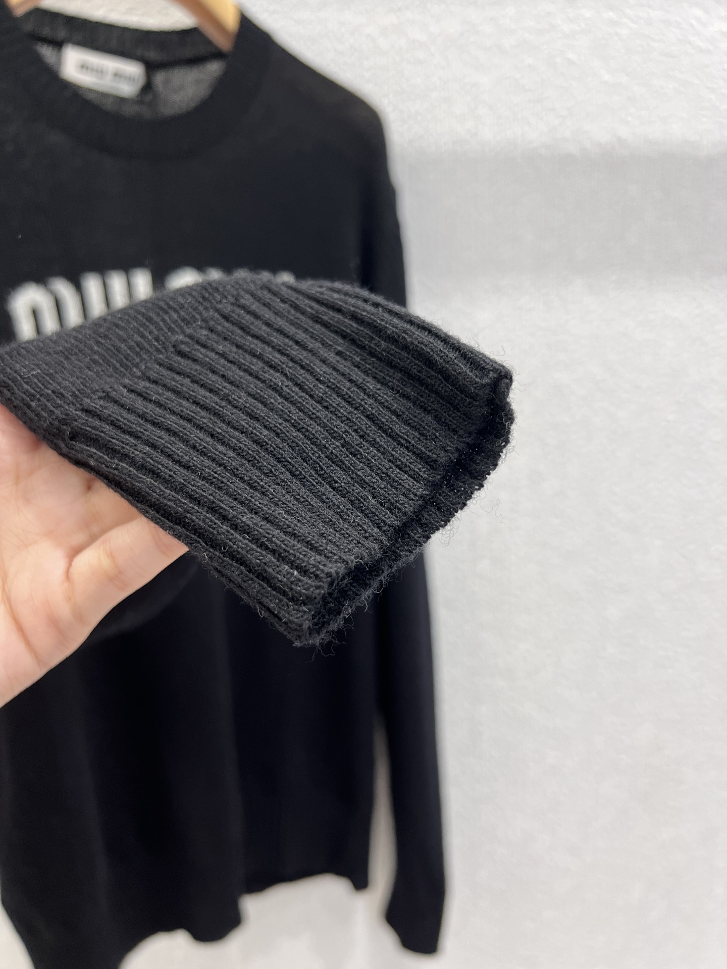 MiuMiu Classic Embroidered Cashmere Sweater Knitwear