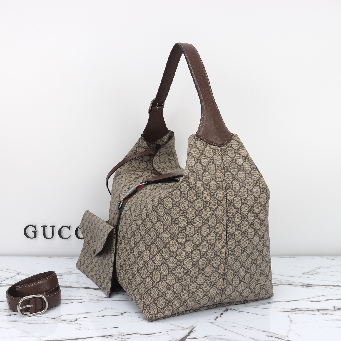 Gucci high quality leather shoulder handbag