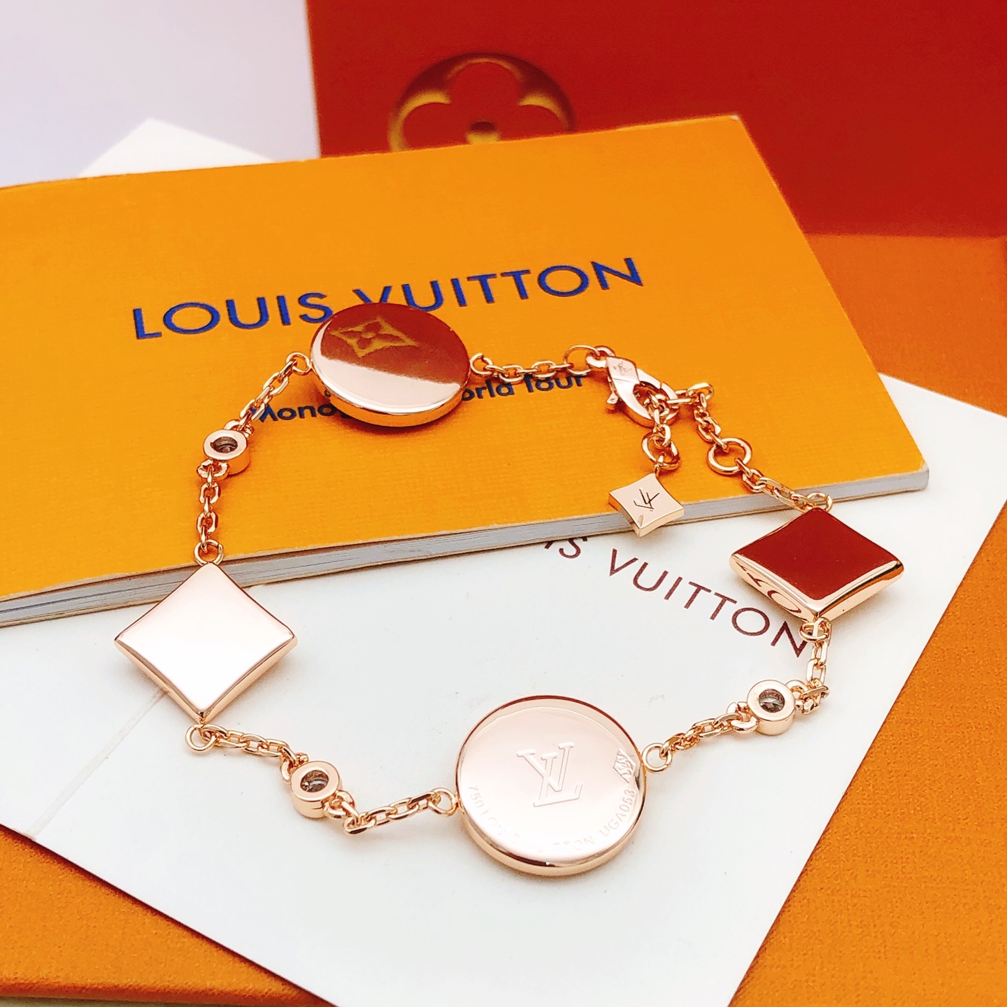 LV diamond-encrusted flower bracelet