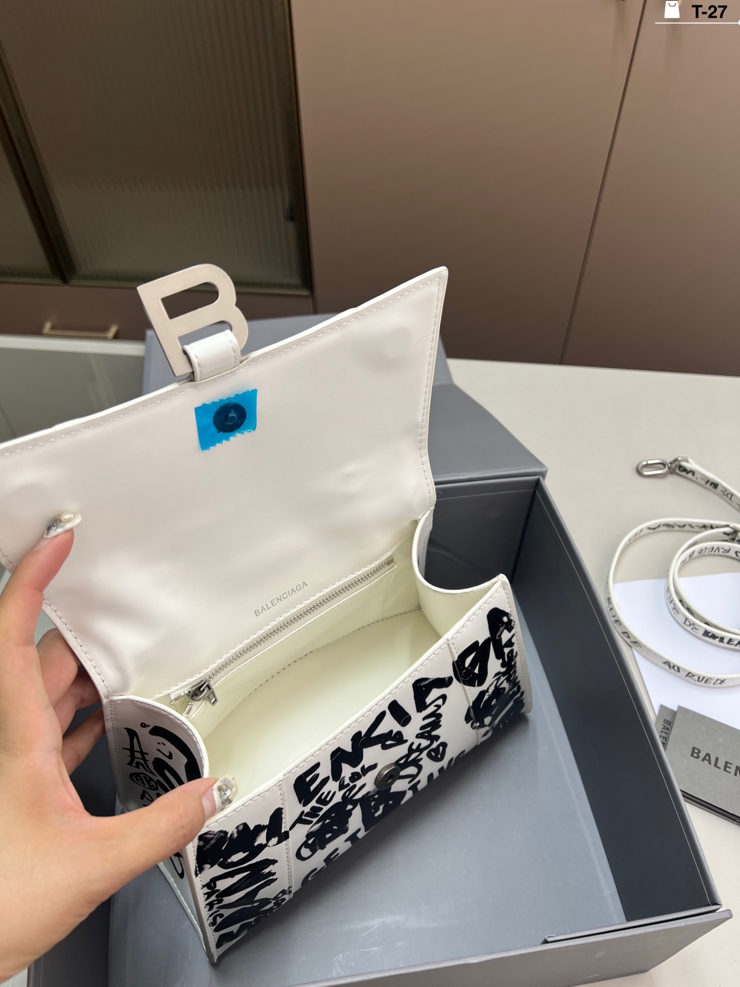 Balinese graffiti hourglass bag