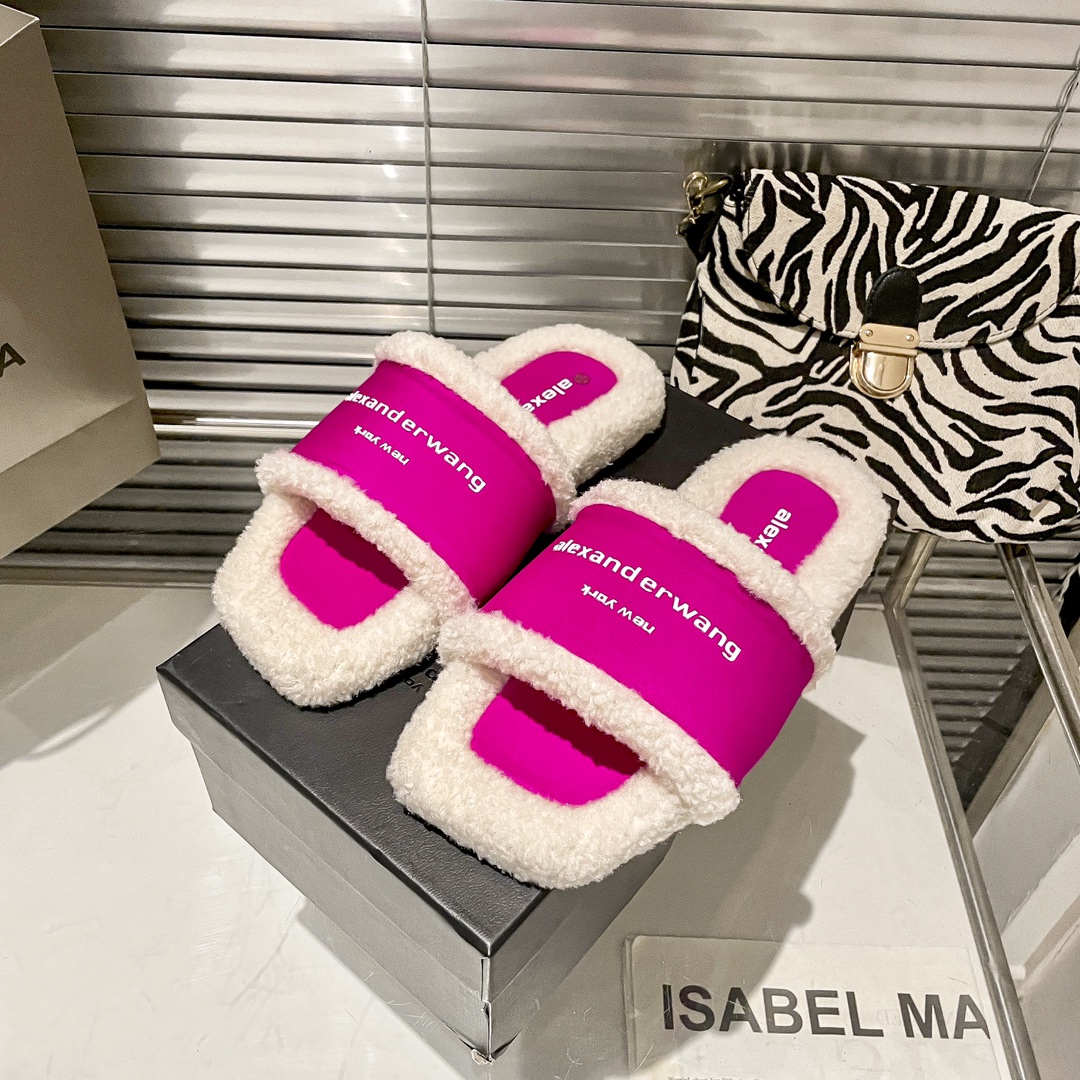 Alexander Wang Furry Slippers