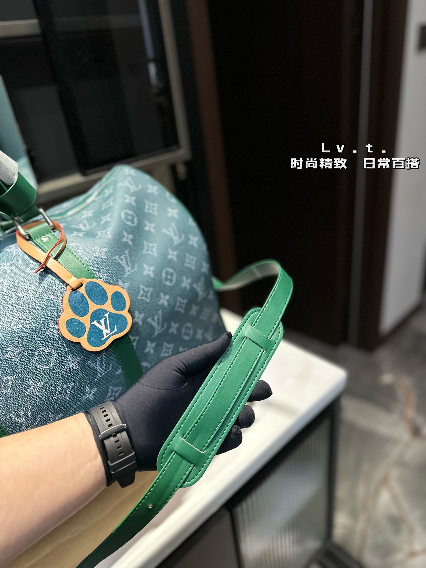 Louis Vuitton keepall crossbody travel bag