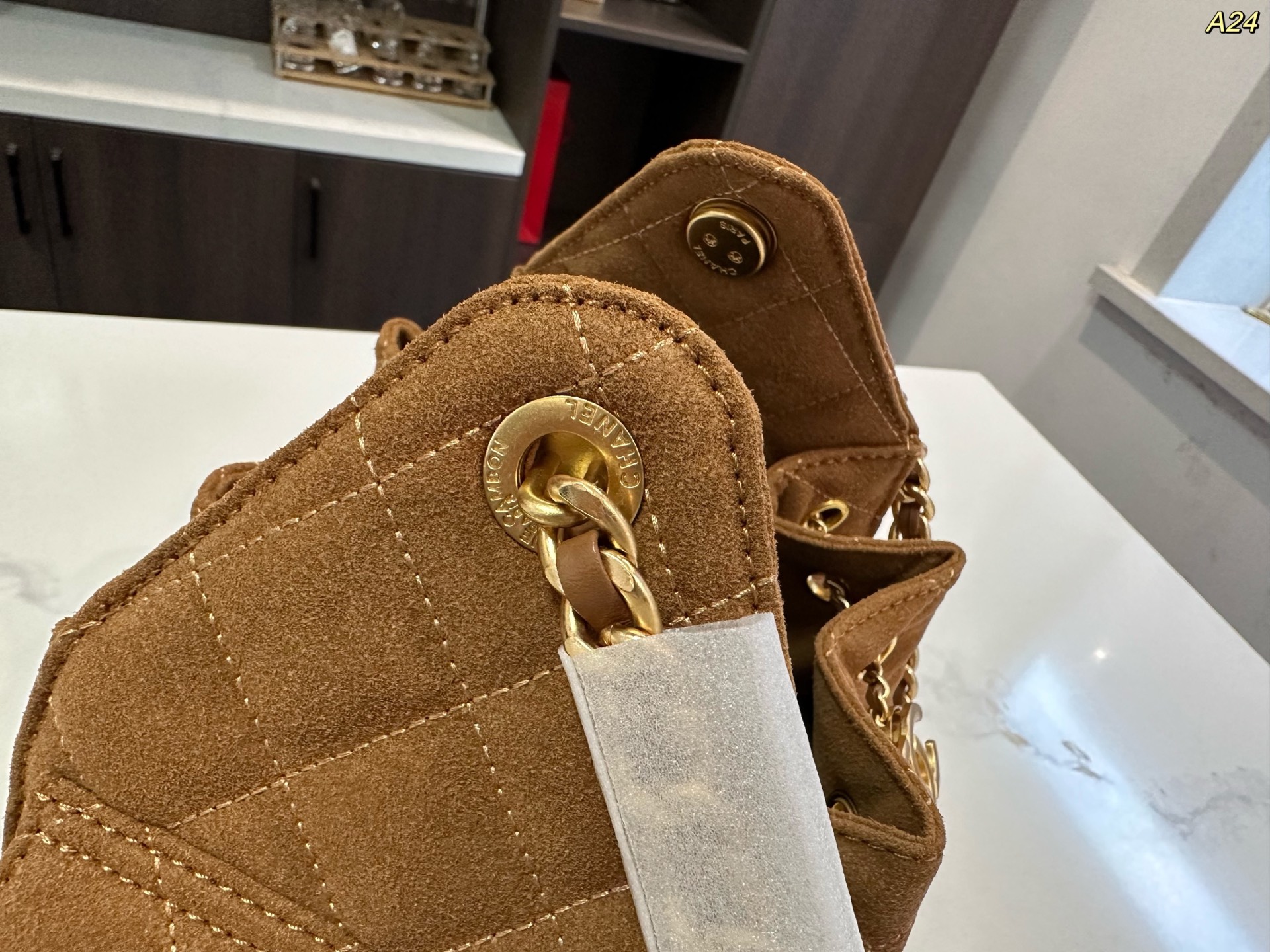 Chanel Deerhide Bucket Hobo Bag Deerhide Shoulder Crossbody Bag