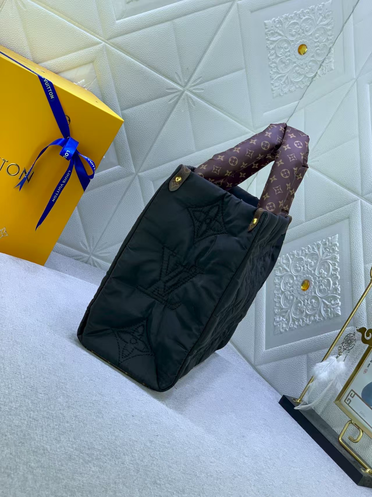 LV onthego econyl monogram handbag