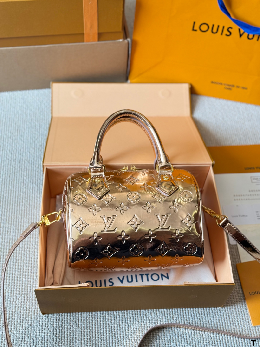 LV Alma BB silver handbag classic Monogram pattern