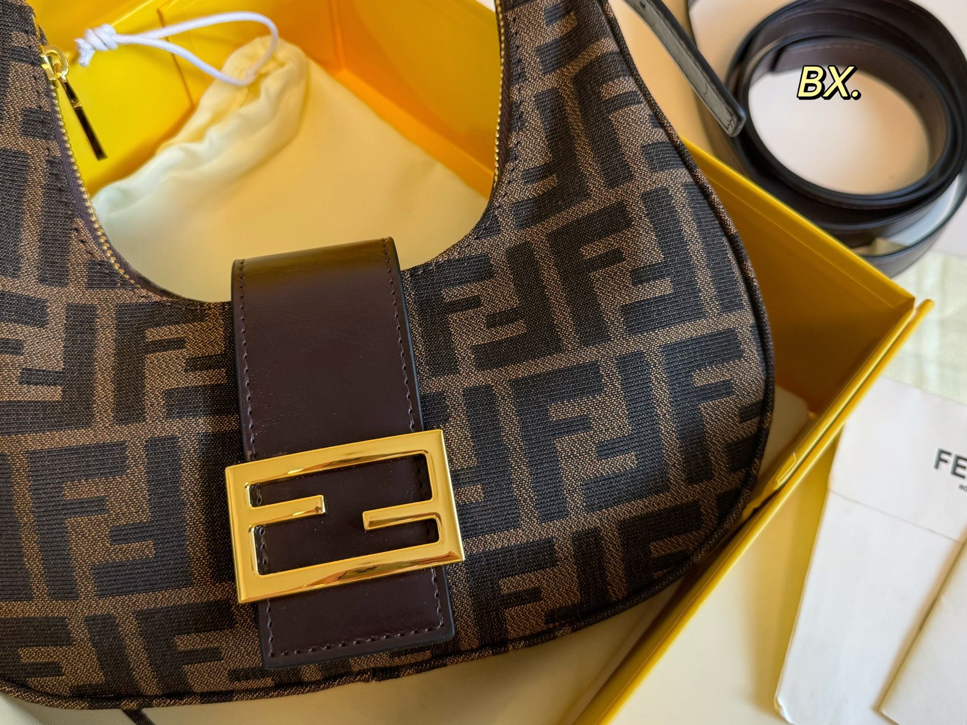 FENDI Zucca hobo style crossbody bag