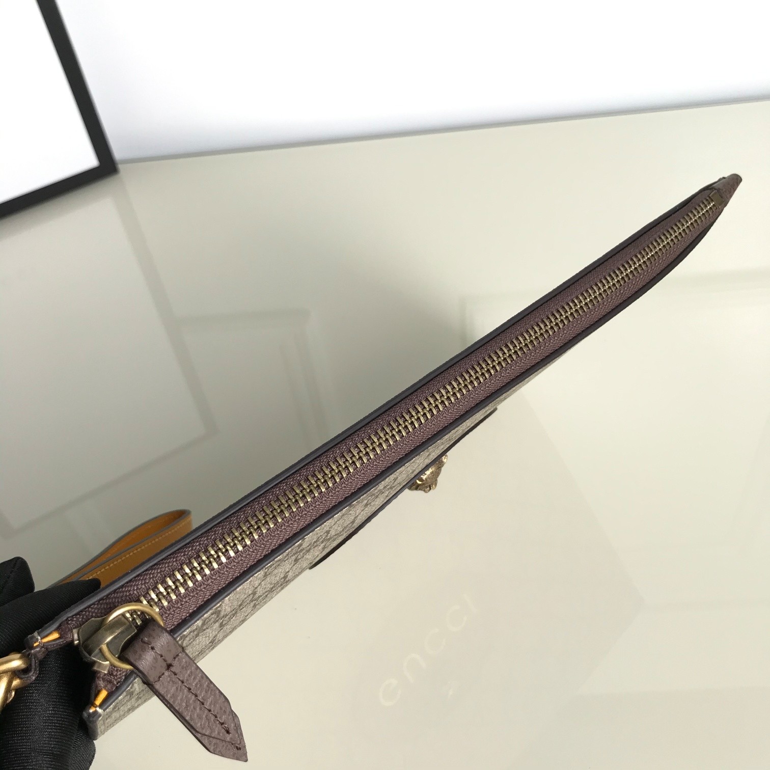 Gucci Tiger-head printed handbag