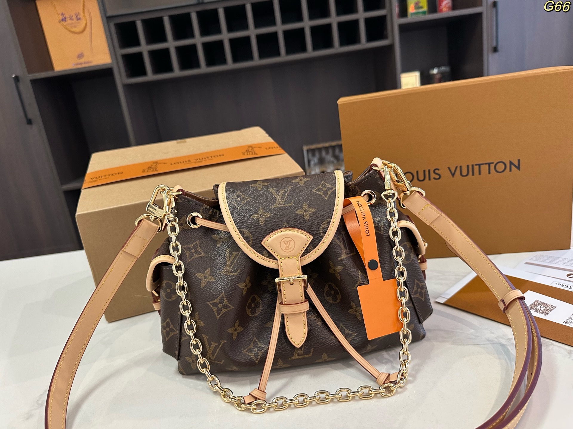 LV Louis Vuitton ODYSSEE lady's flip-top shoulder bag