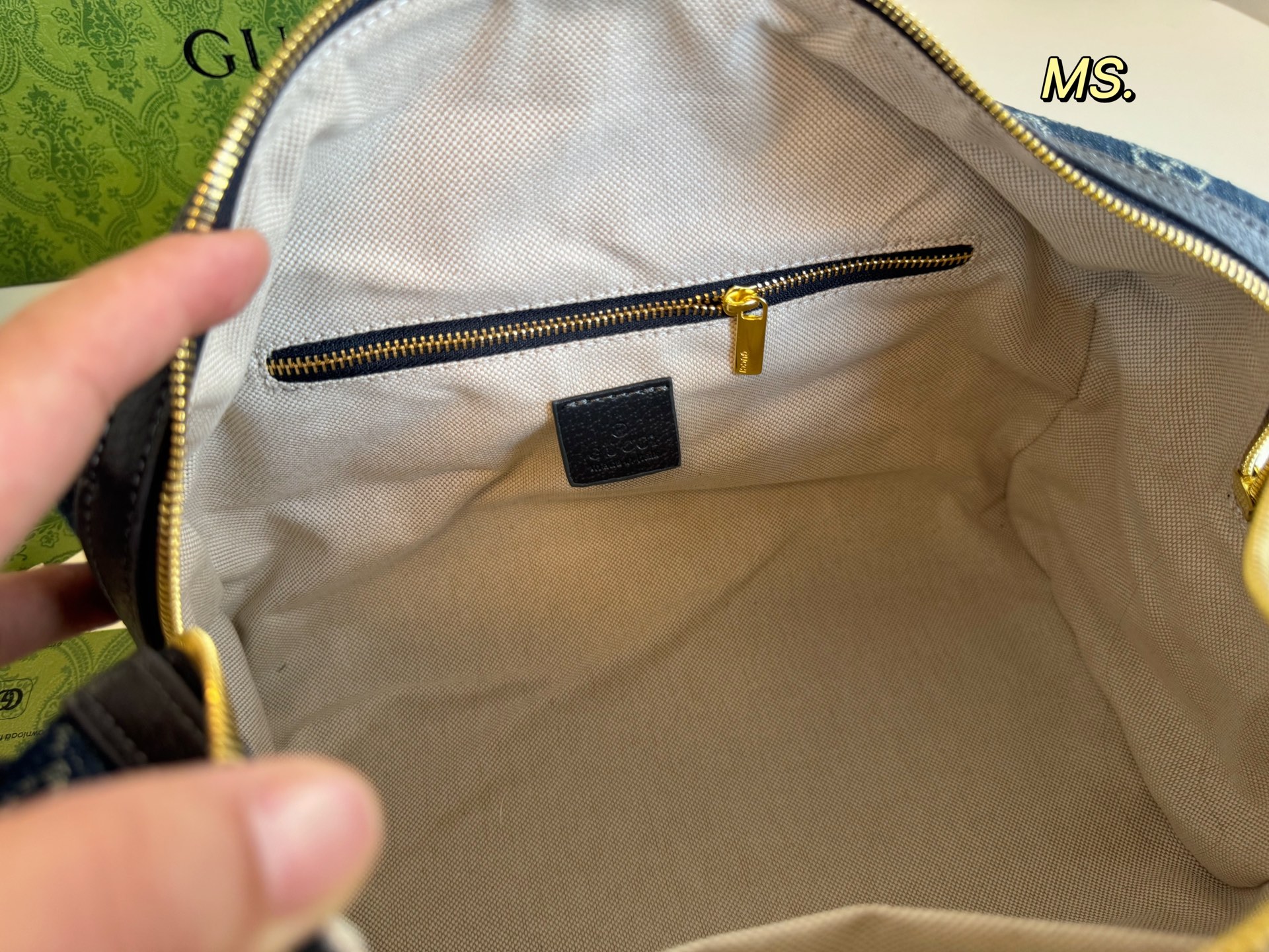 Gucci Denim Boston Pillow Bag