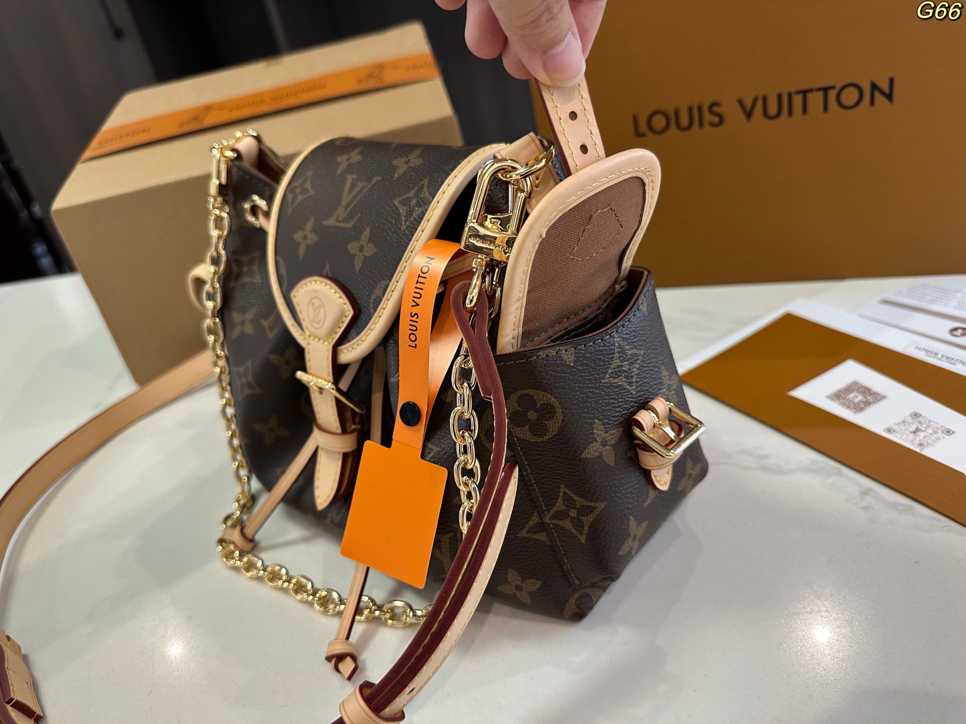 LV Louis Vuitton ODYSSEE lady's flip-top shoulder bag