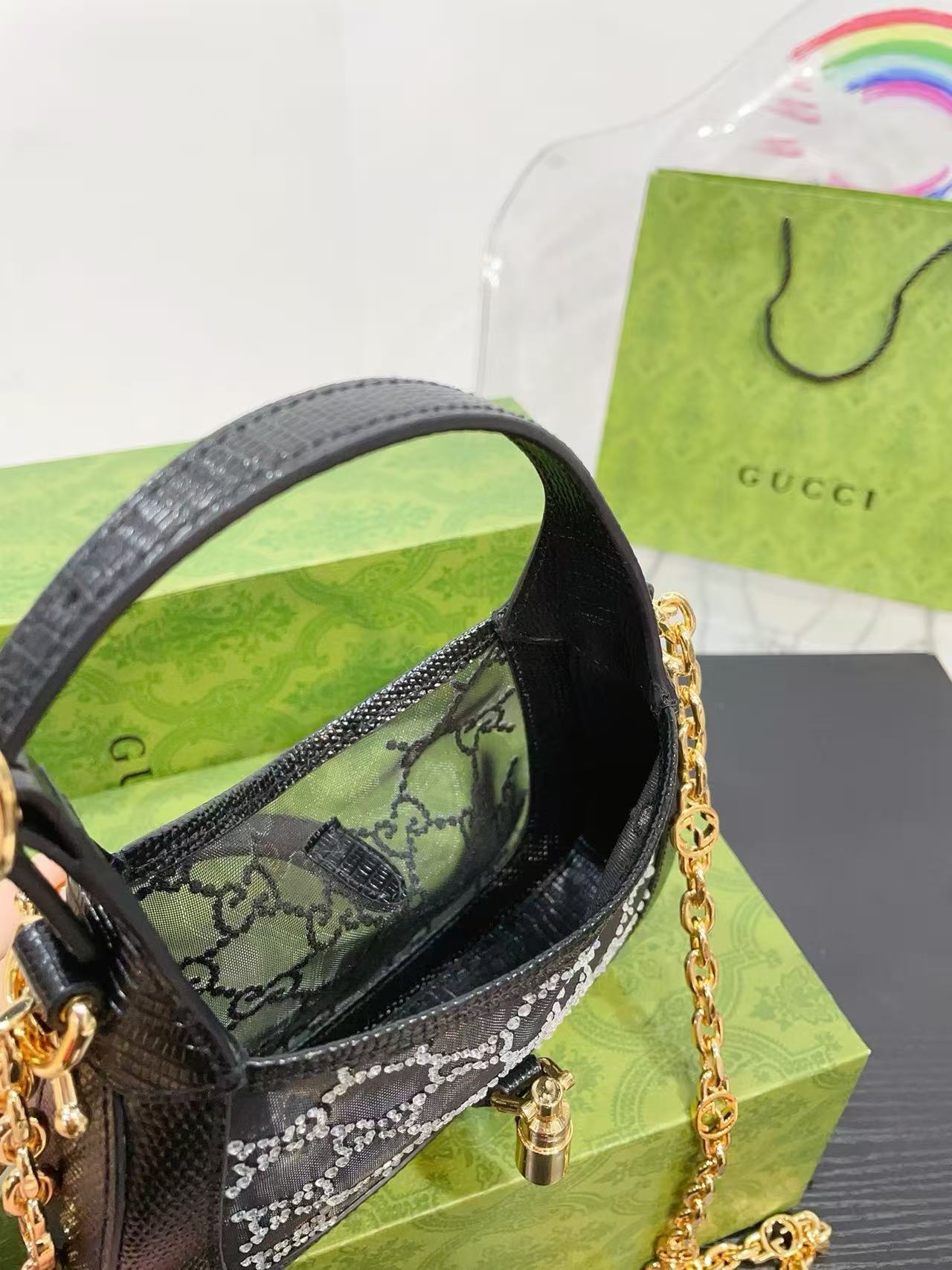 Gucci Jackie1961 rhine-drill underarm bag