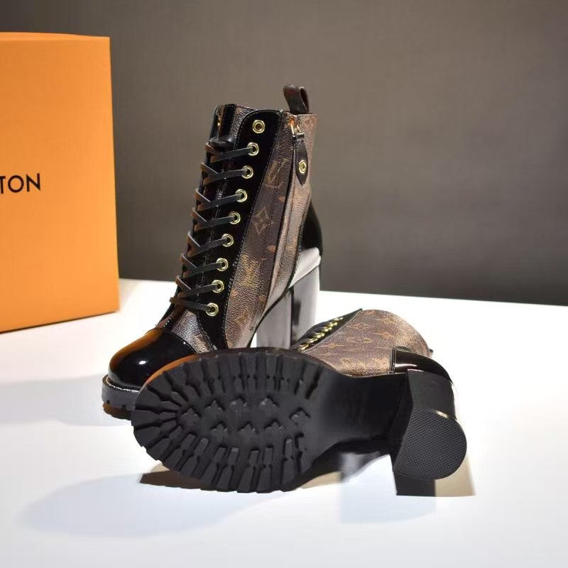 LV Classic High Heel Moccasin Boots