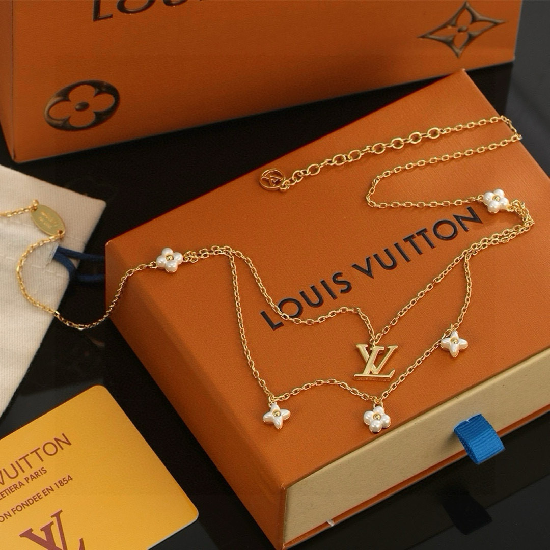 Louis Vuitton letter necklace