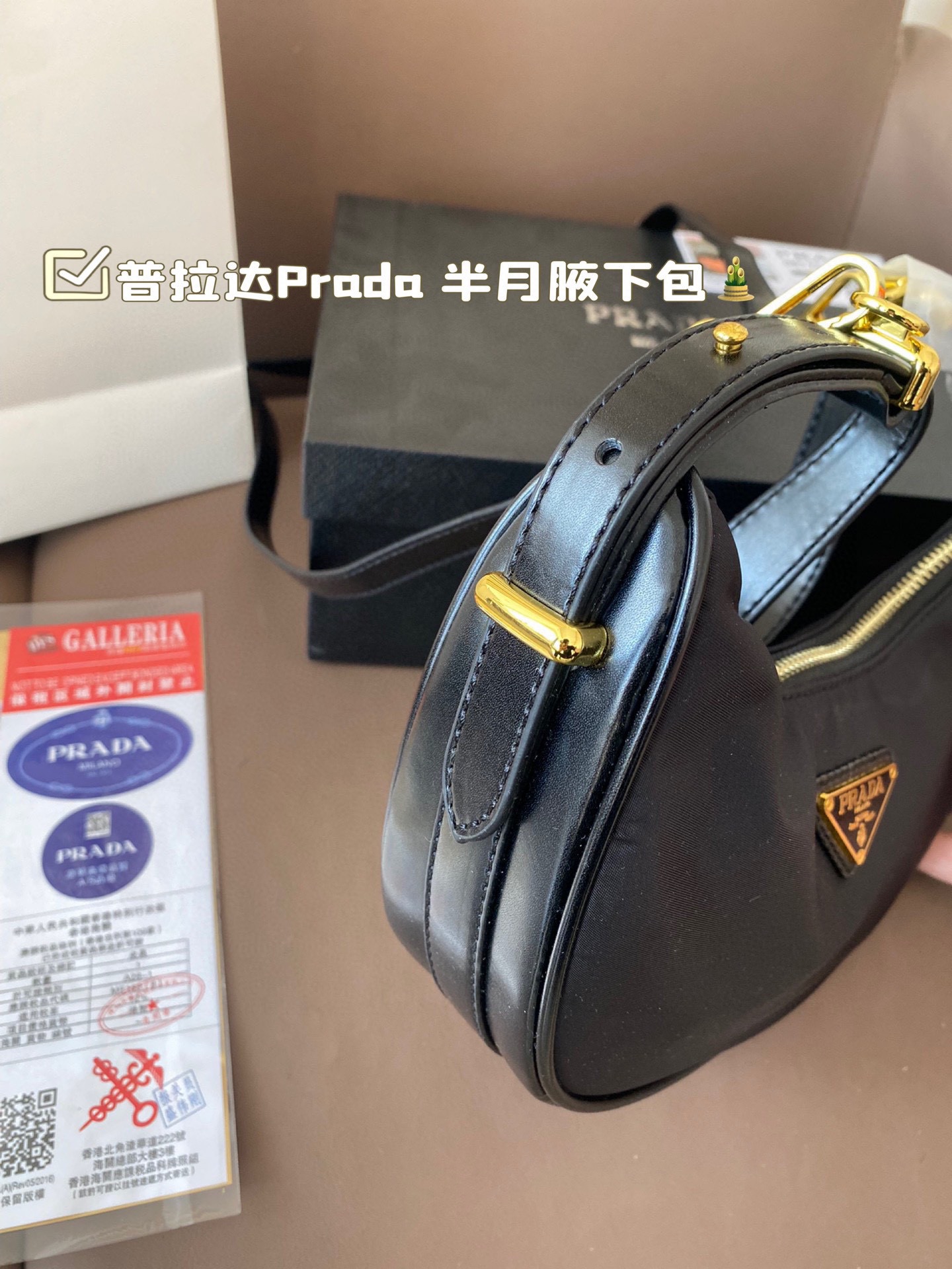Prada Half Moon armpit Crossbody Bag