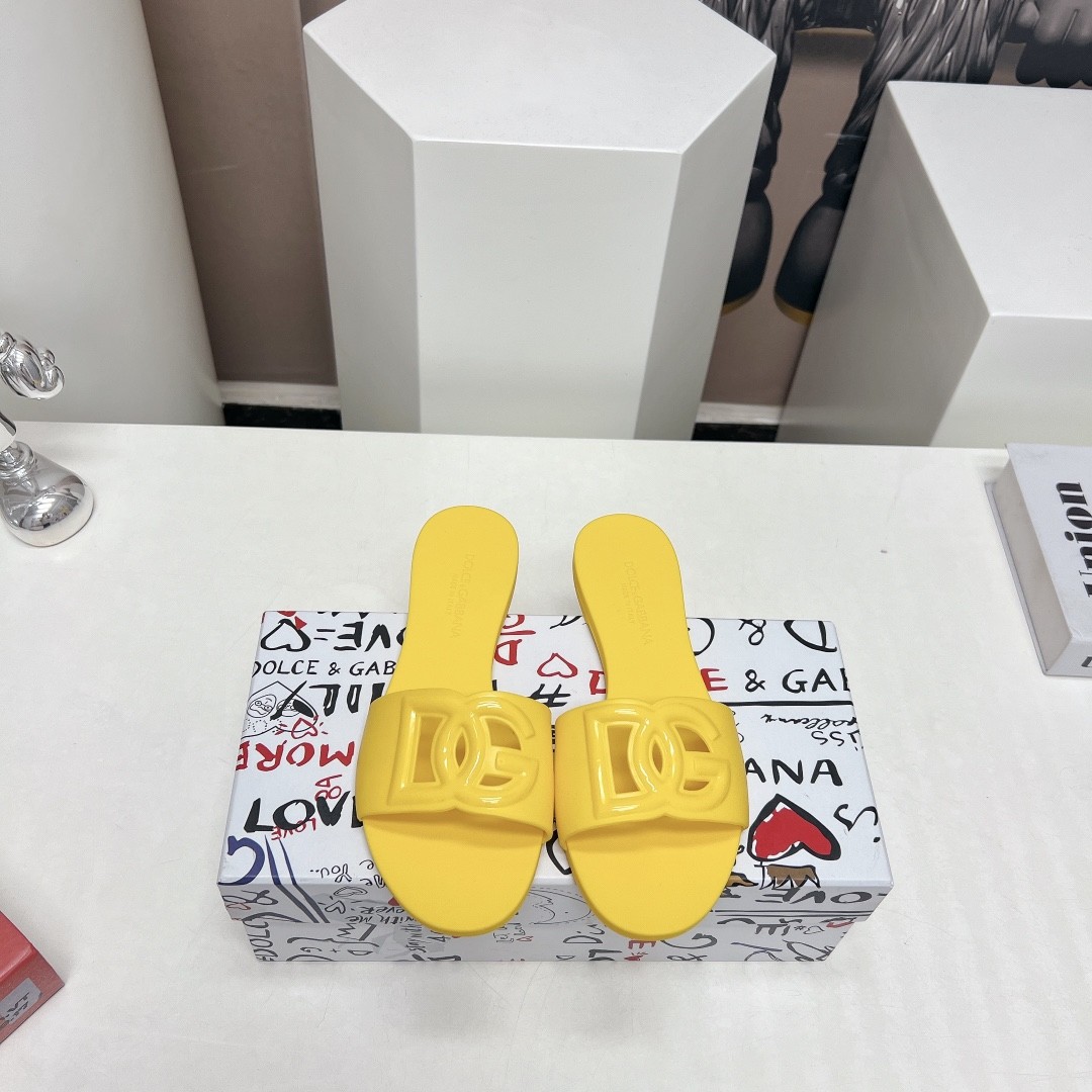 D&G 24vs Best-selling collection - round-toe flat-bottomed flip-flops