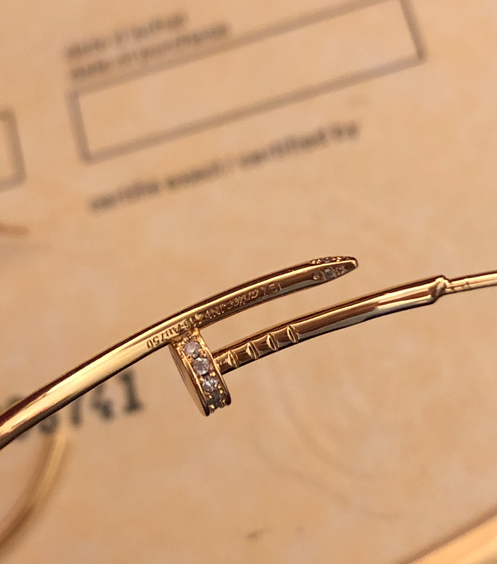 Cartier half diamond nail earrings Juste un clou series jewelry