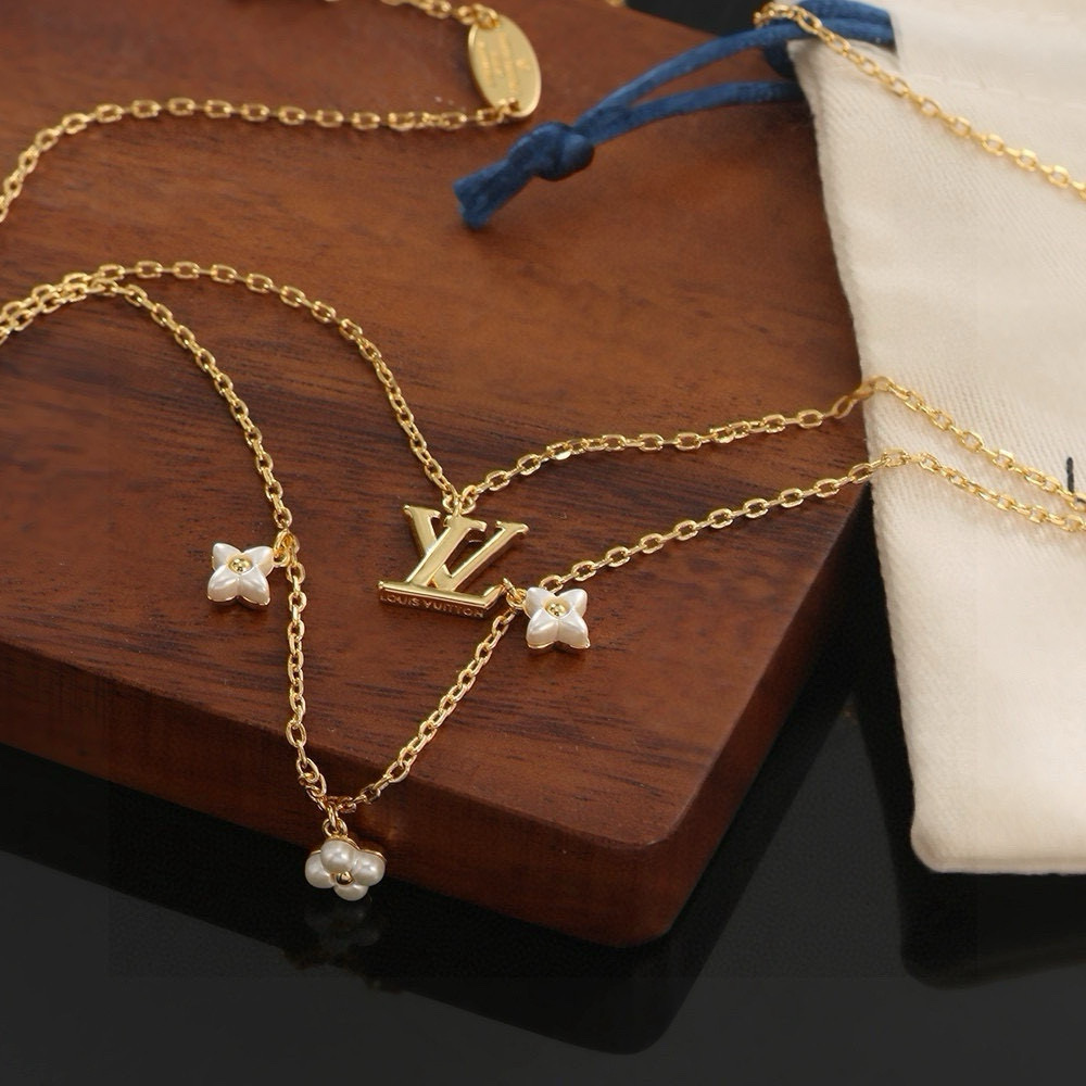 Louis Vuitton letter necklace