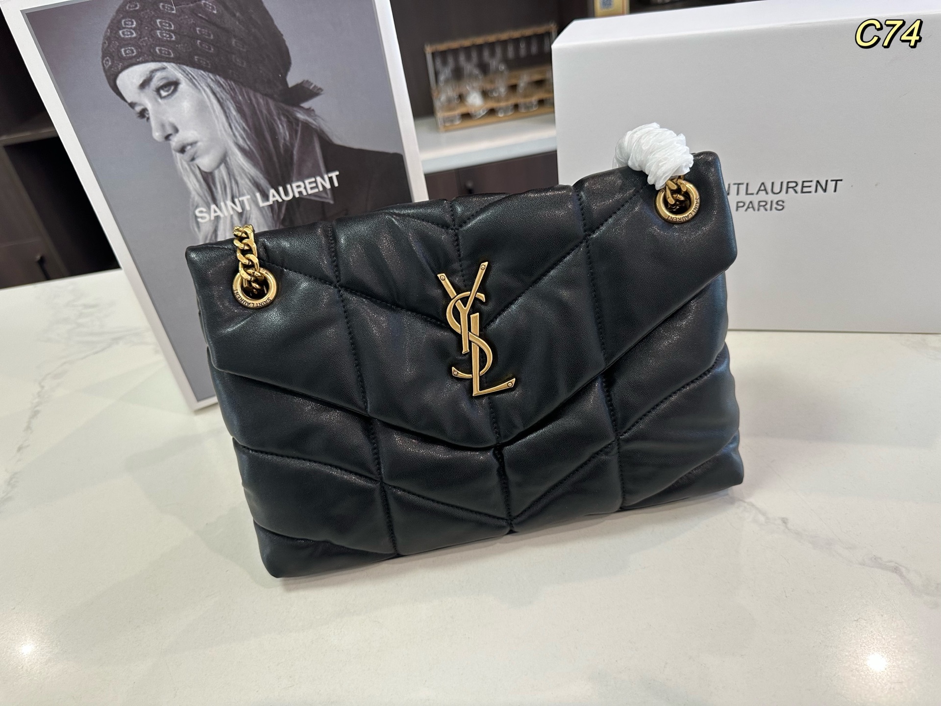 YSL PUFFER chain shoulder crossbody bag