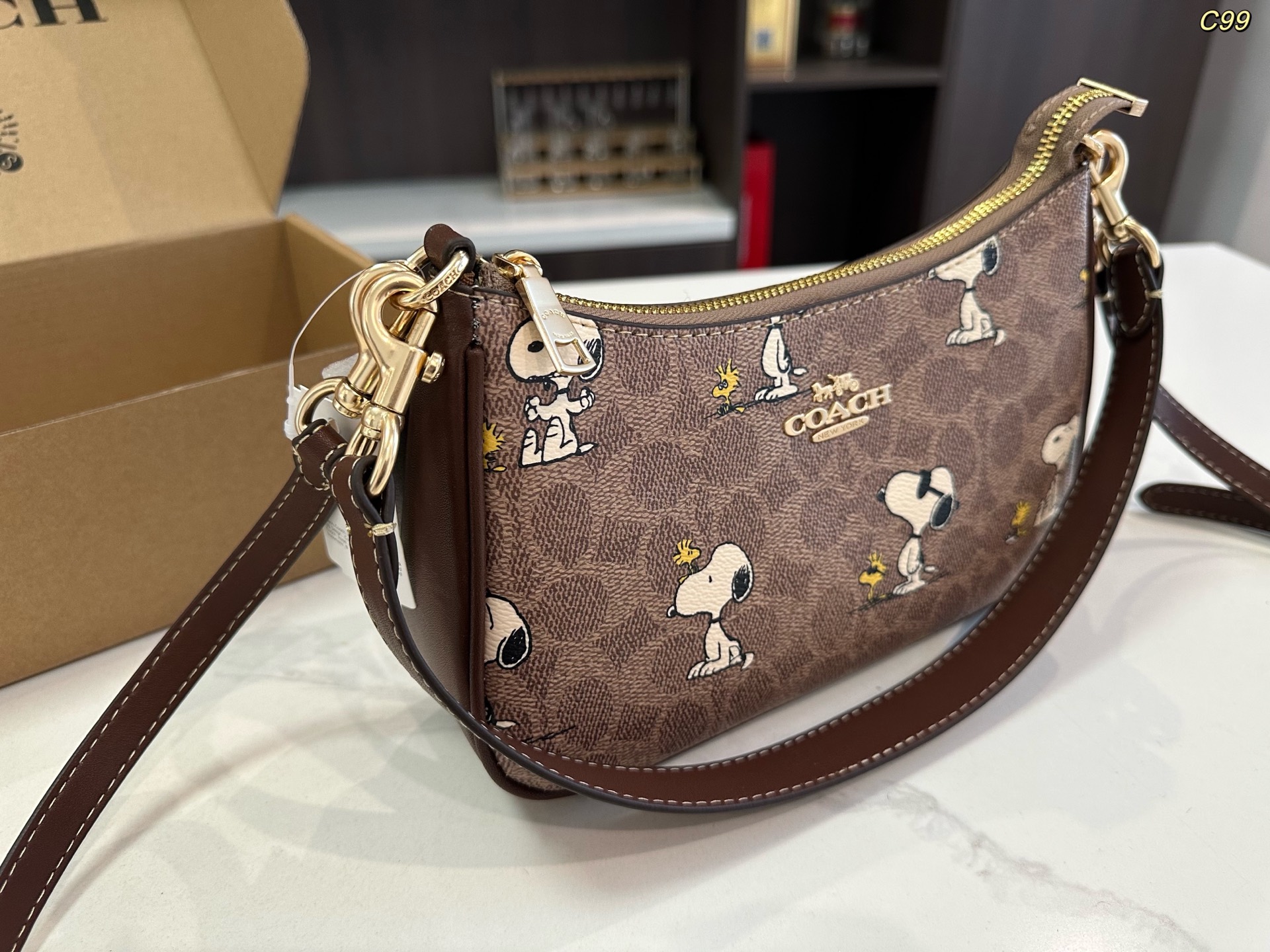 COACH PEANUTS speedy shoulder crossbody bag