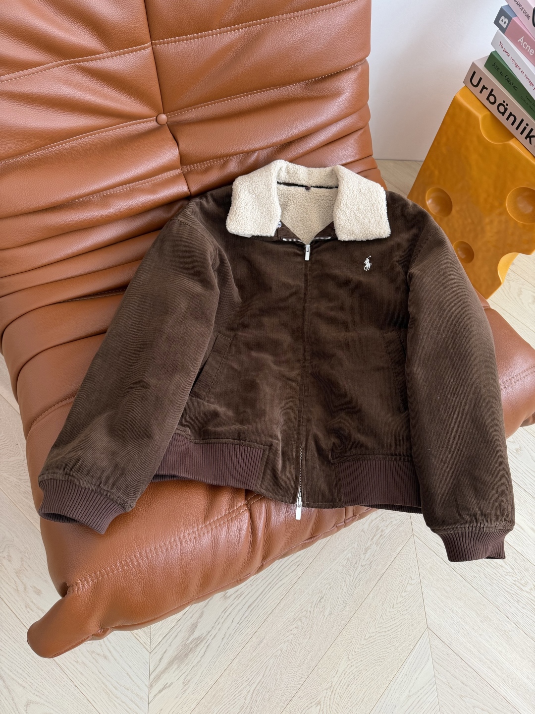 Ralph Lauren embroidered corduroy coat