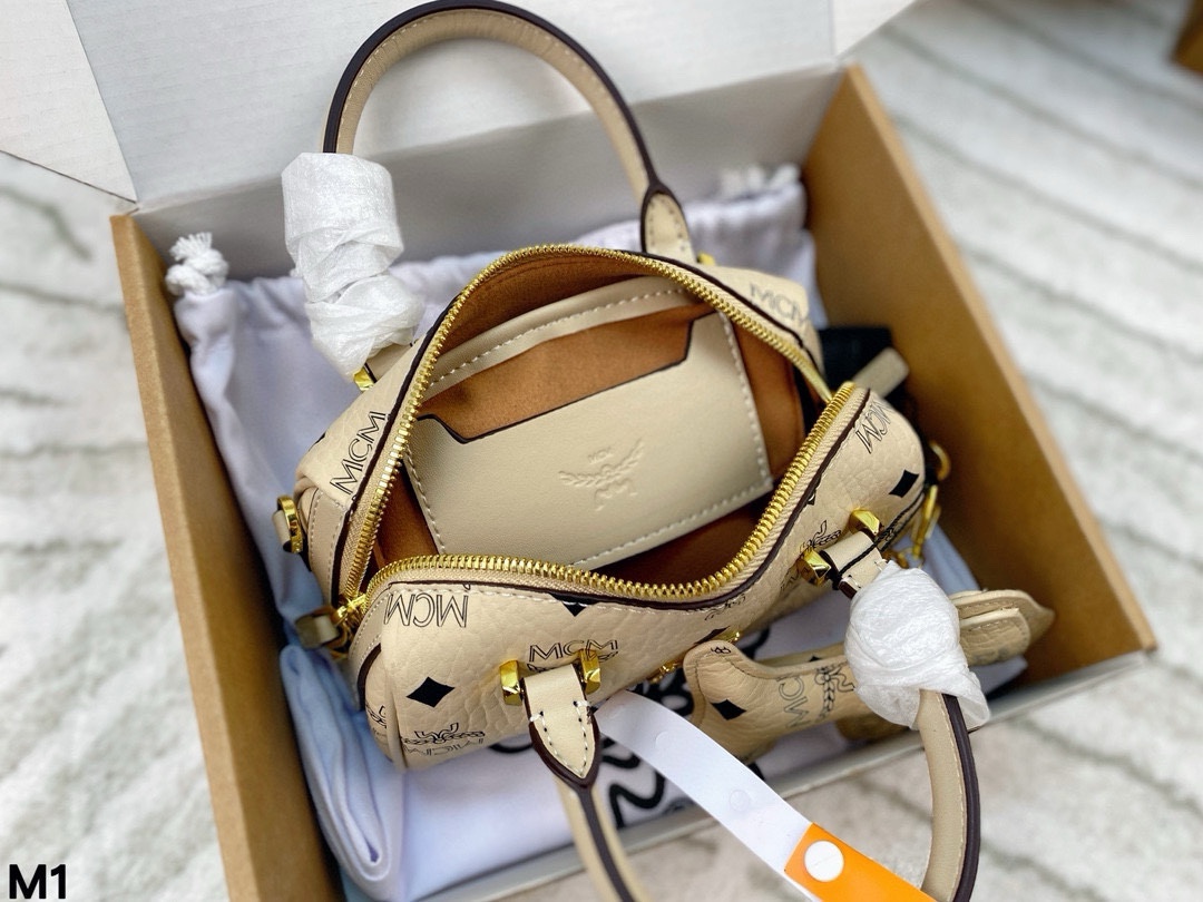 MCM Super Classic mini Boston Pillow bag