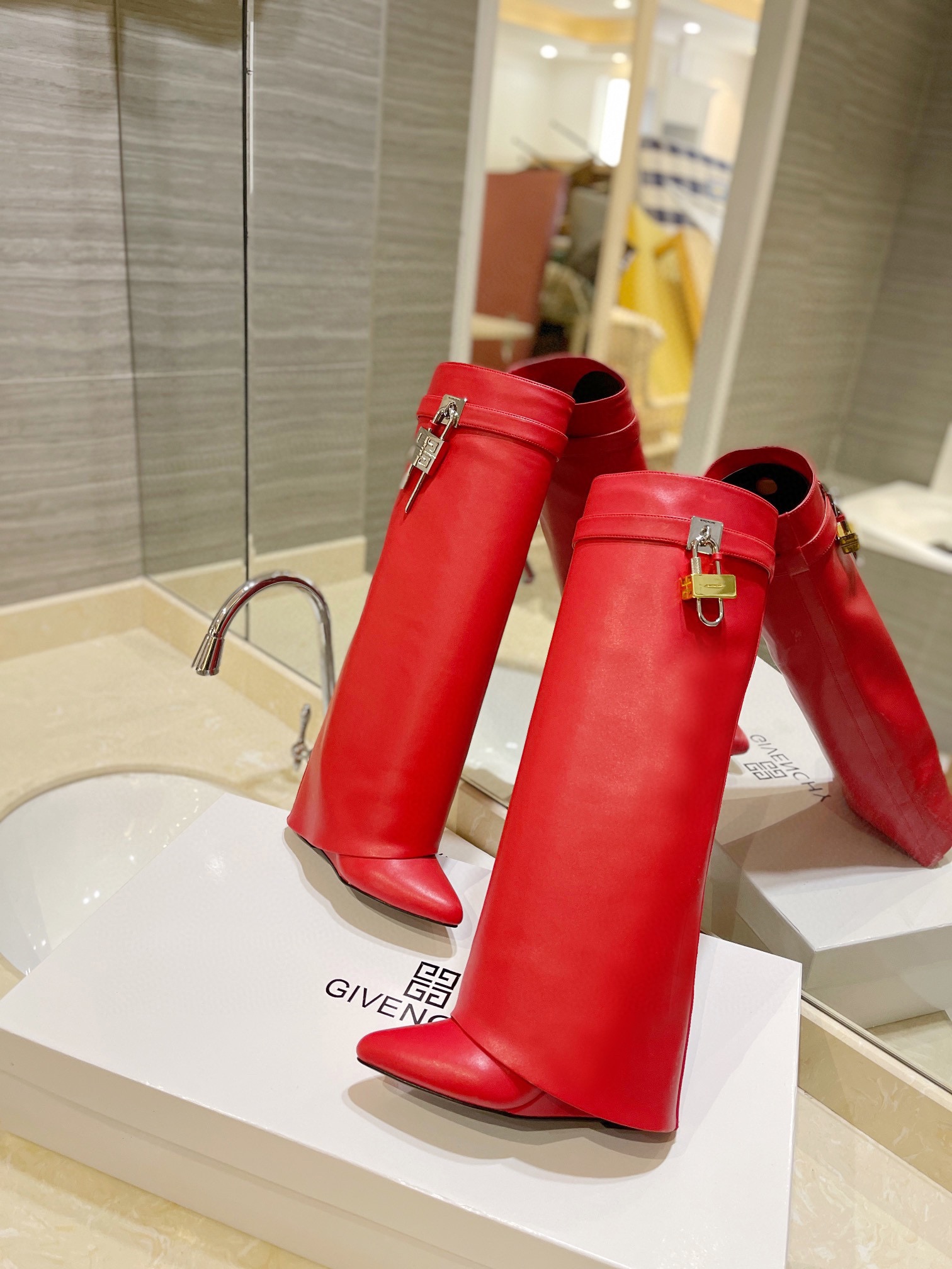 Givenchy High Heel Boots Leather
