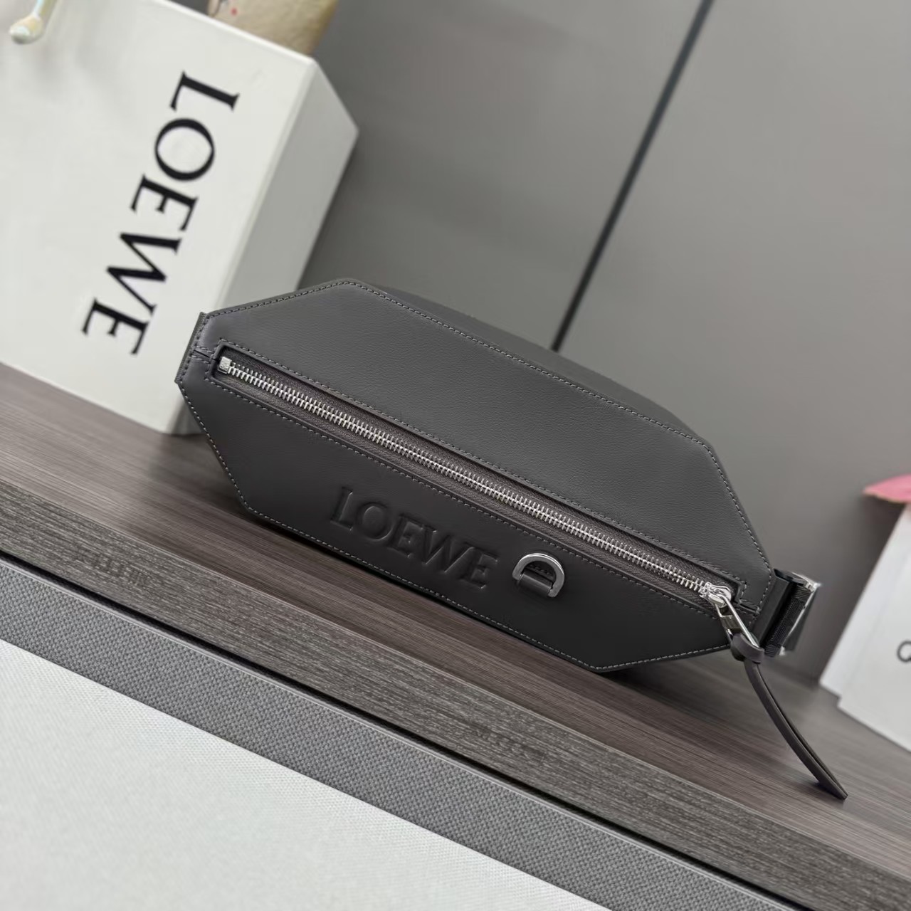 Designer model hardcore diamond shaped shoulder bag.