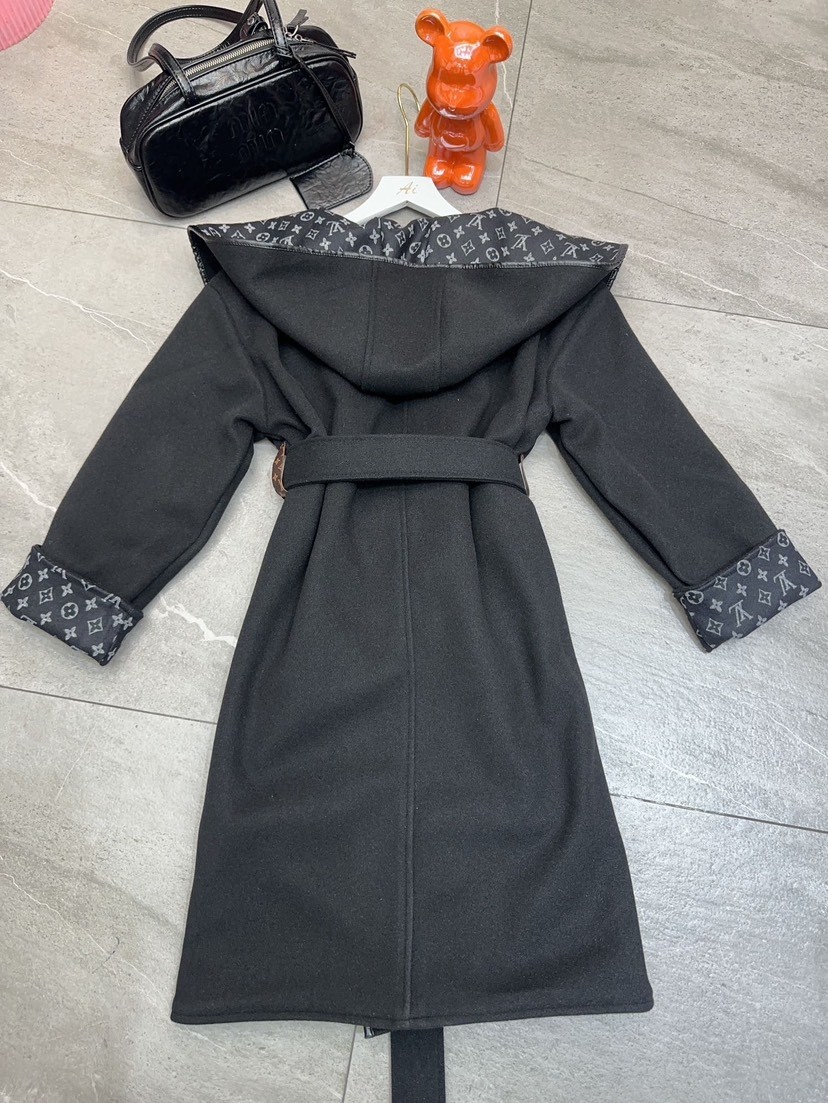 LV Louis Vuitton long wool coat