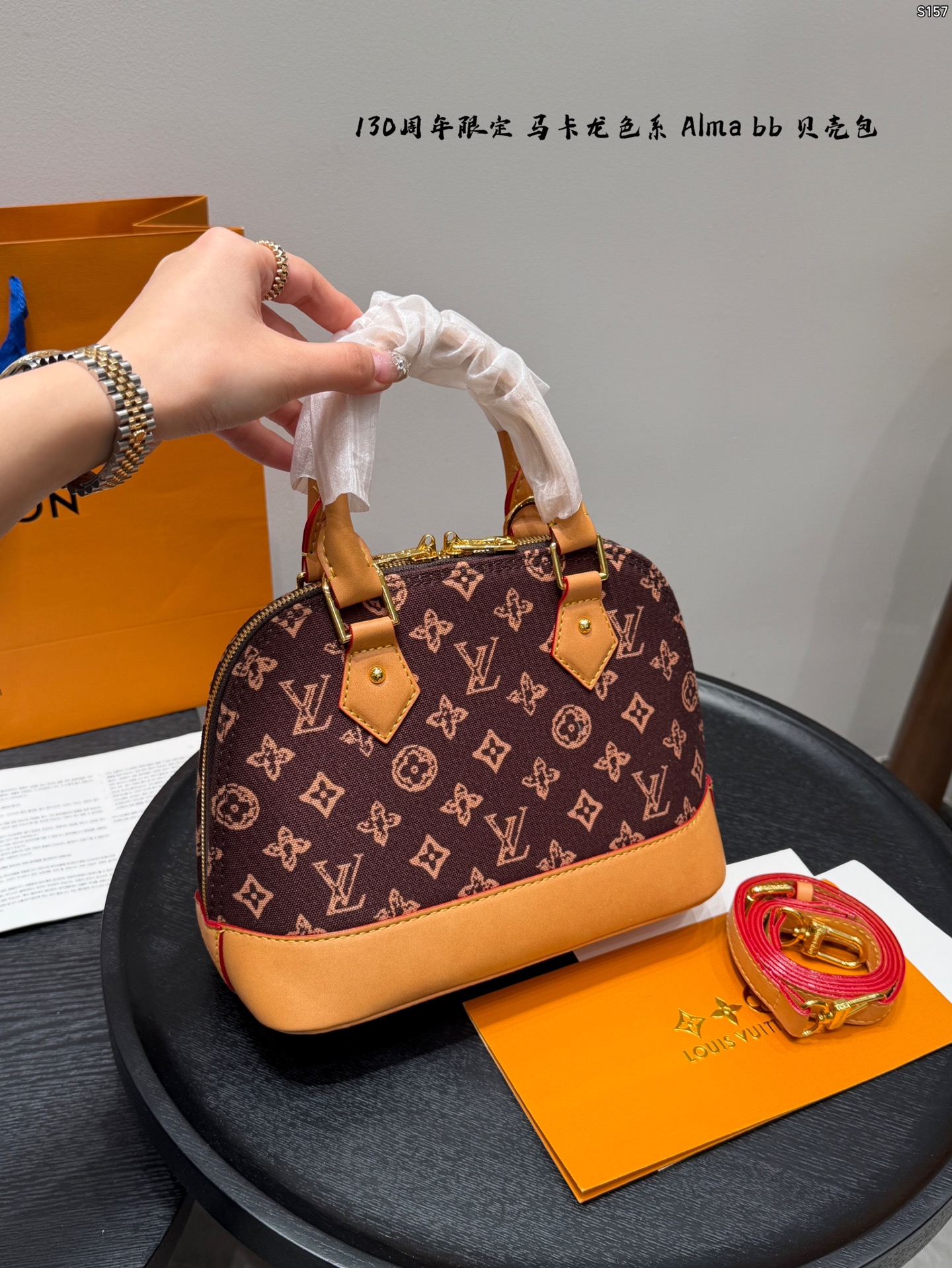 LV Monogram Alma bb Shell Bag