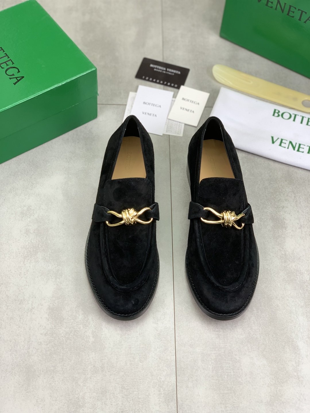 Bottega Veneta BV Astaire Loafers Suede Leather Shoes