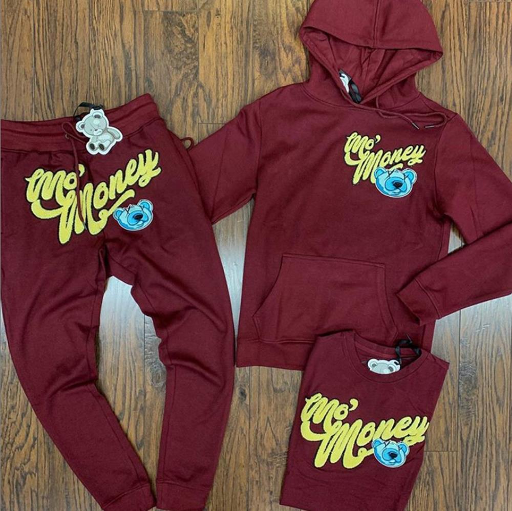 Fashion bear pattern hoodie set