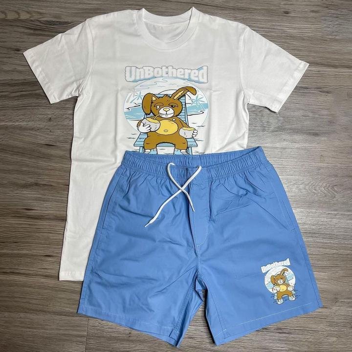 Fashion rabbit blue casual suit