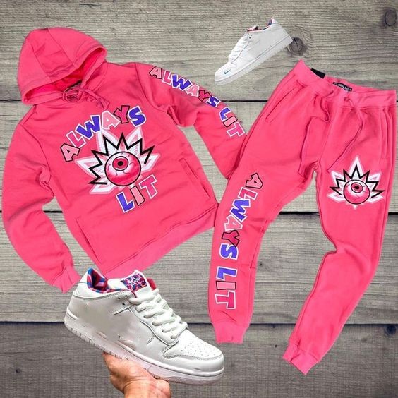 Pink Men's sports printed suits