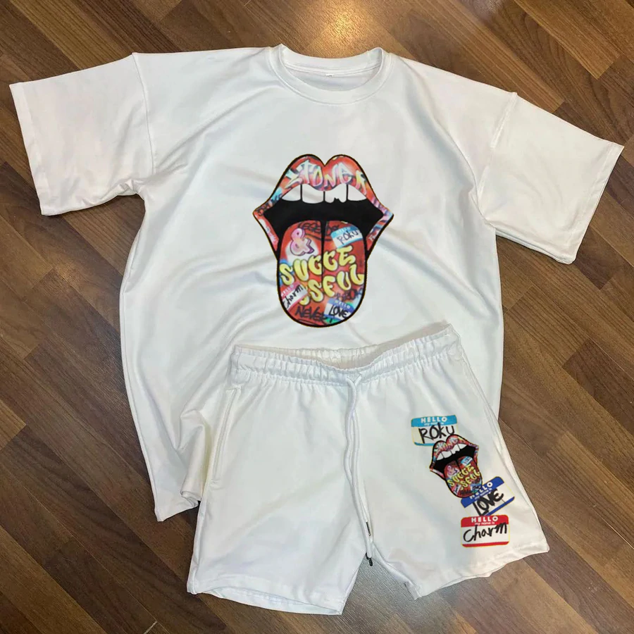 Fun Printed Shorts Set