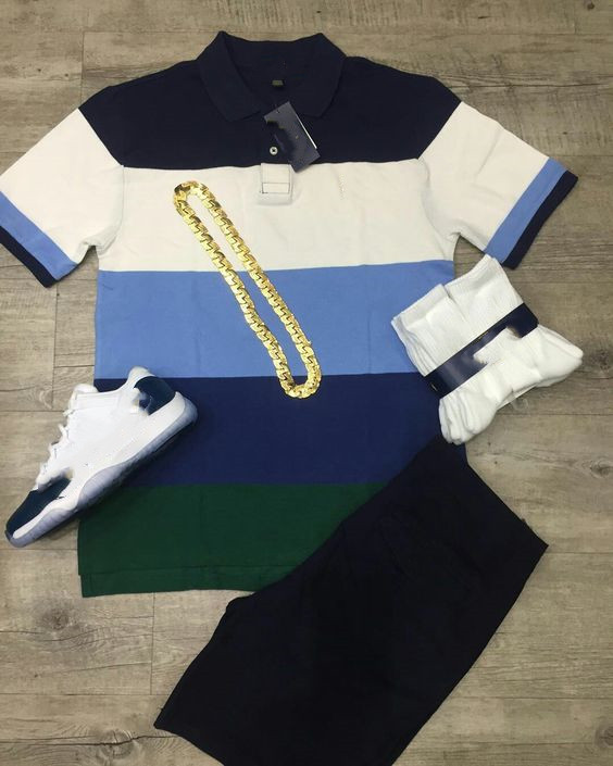 Coloful stripe sports style suit