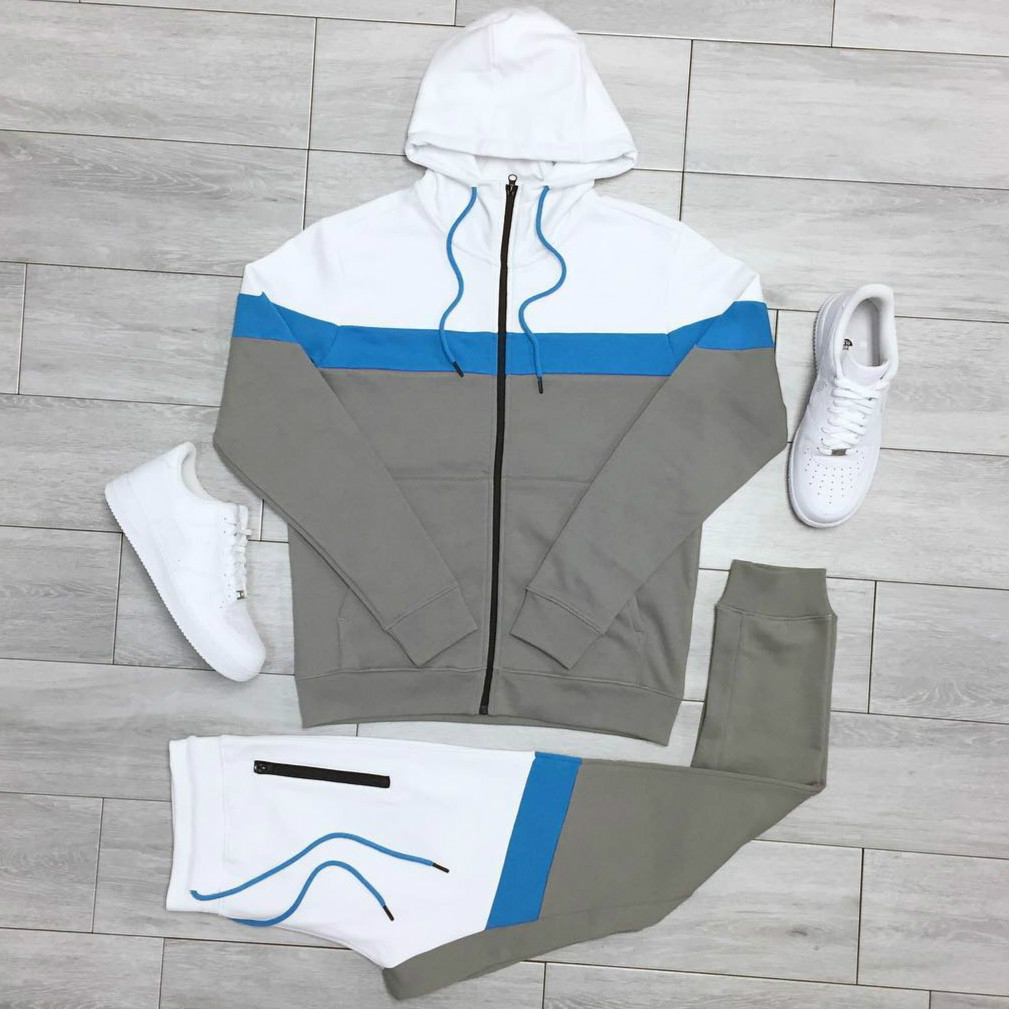 Color block leisure sports suit