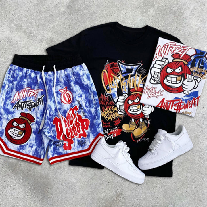 Print Short Sleeve Two Piece