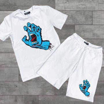 skateboard print shorts set