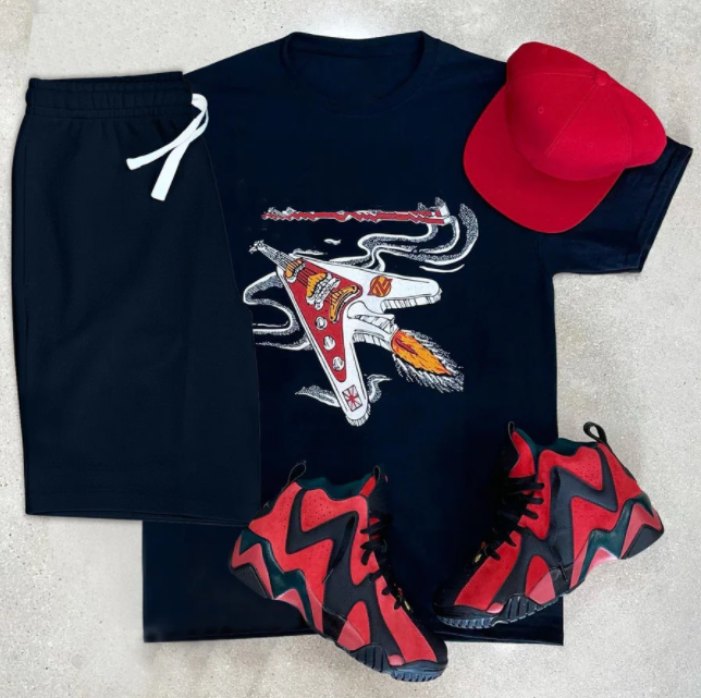 Casual preppy sports shorts set