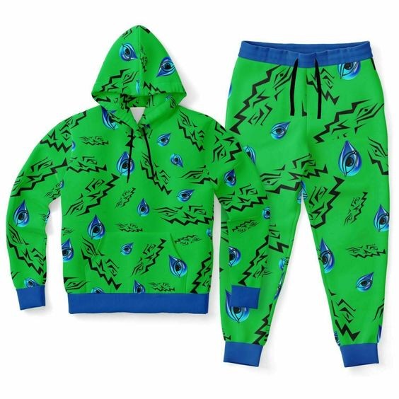 Green eyes printed style suit