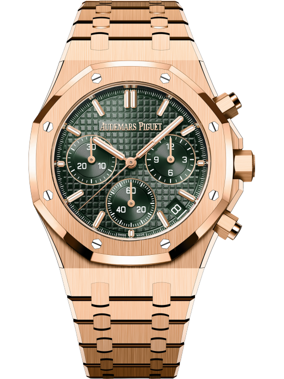 AUDEMARS PIGUET Pink Gold Khaki Green Dial CHRONOGRAPH 41mm