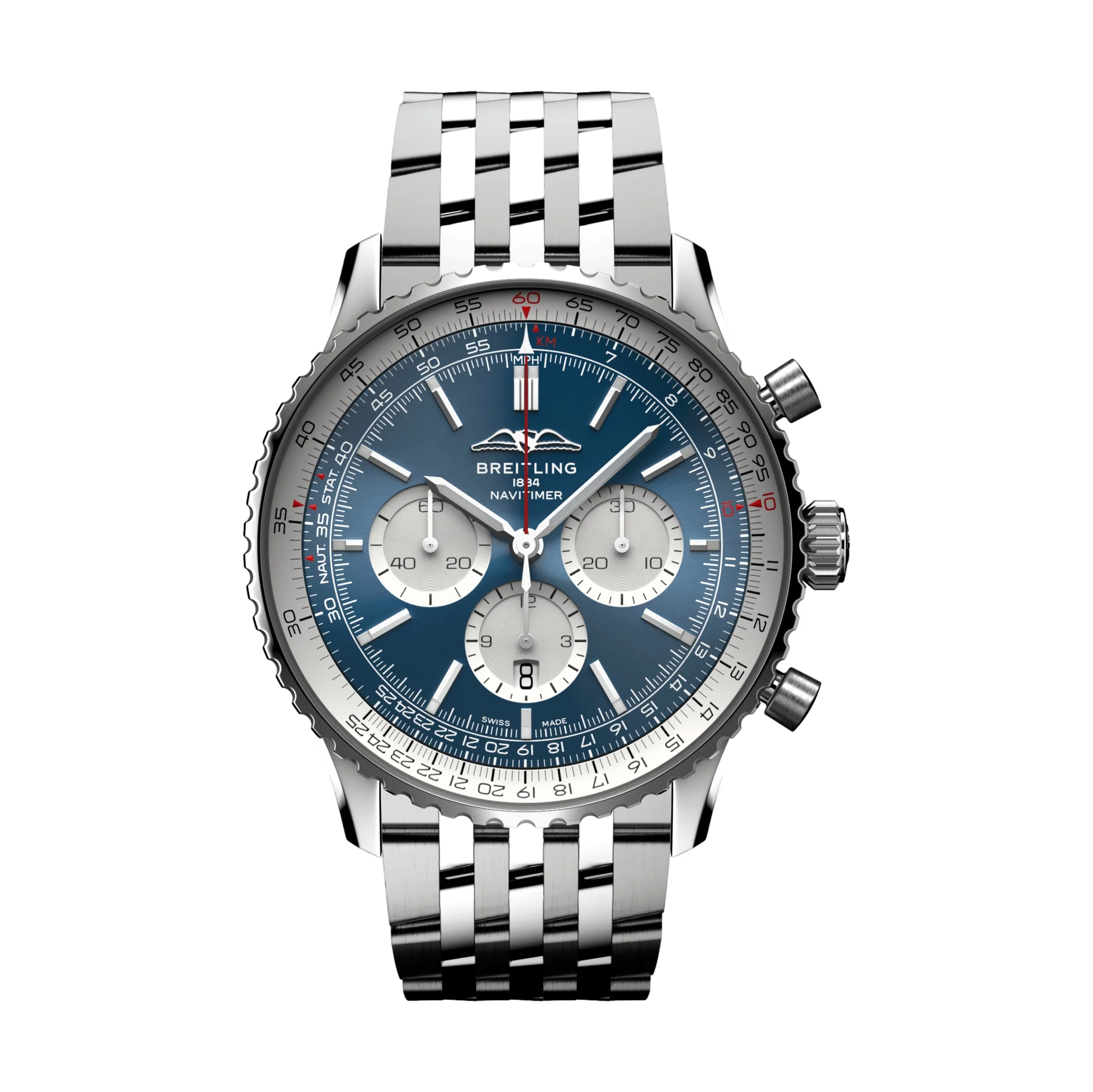 Navitimer B01 Chronograph 46mm Stainless Steel - Blue
