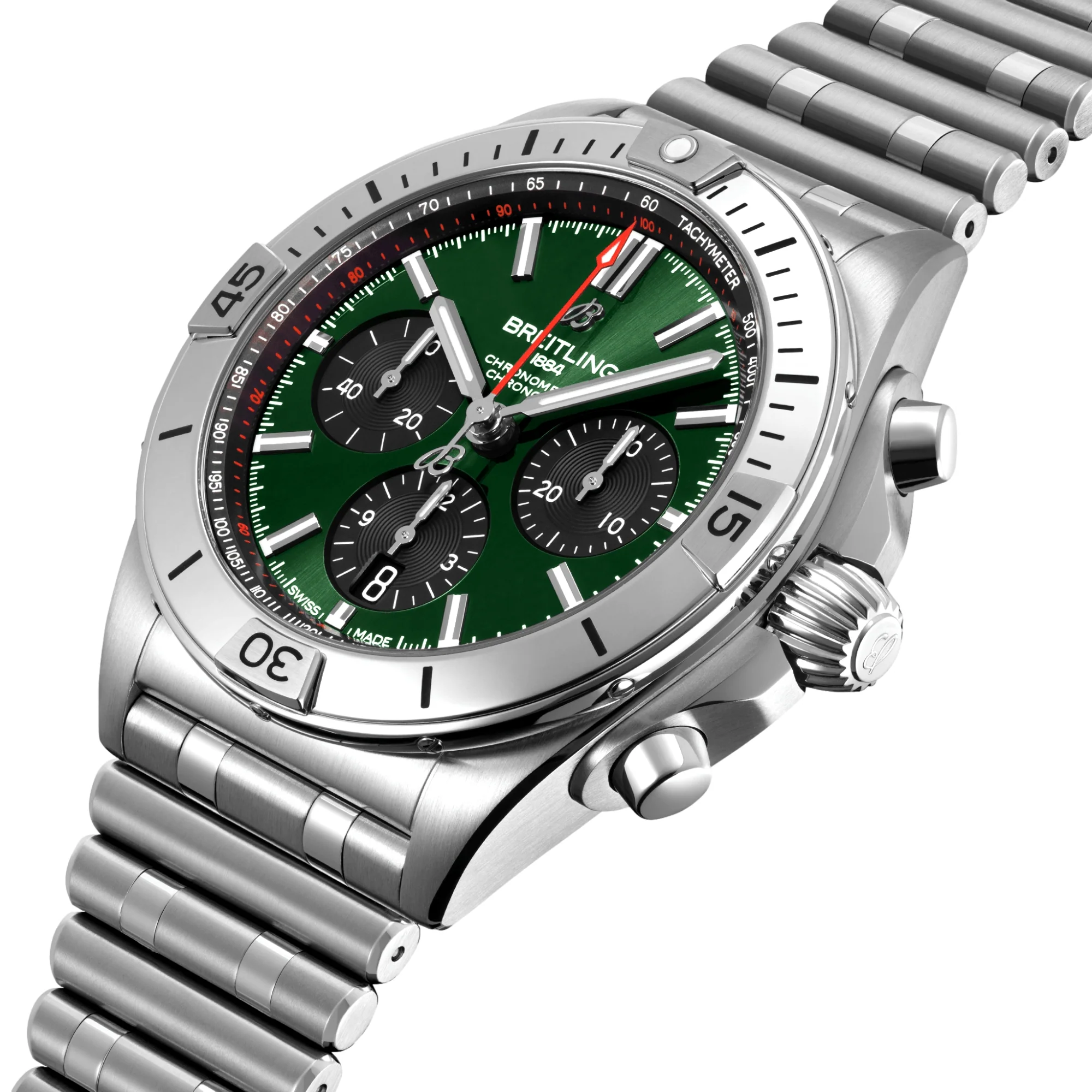 Chronomat B01 42mm Stainless Steel - Green