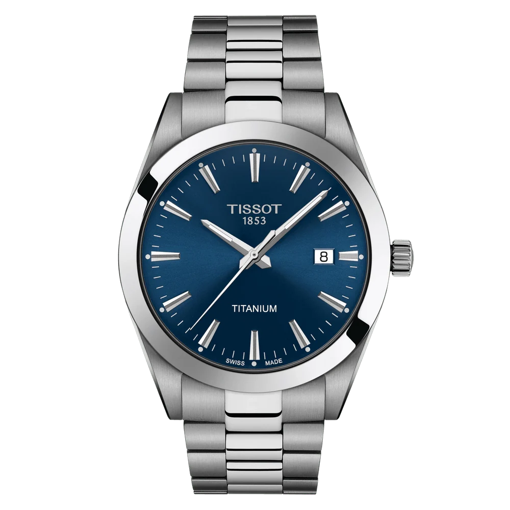 Gentleman Quartz Titanium Blue Dial