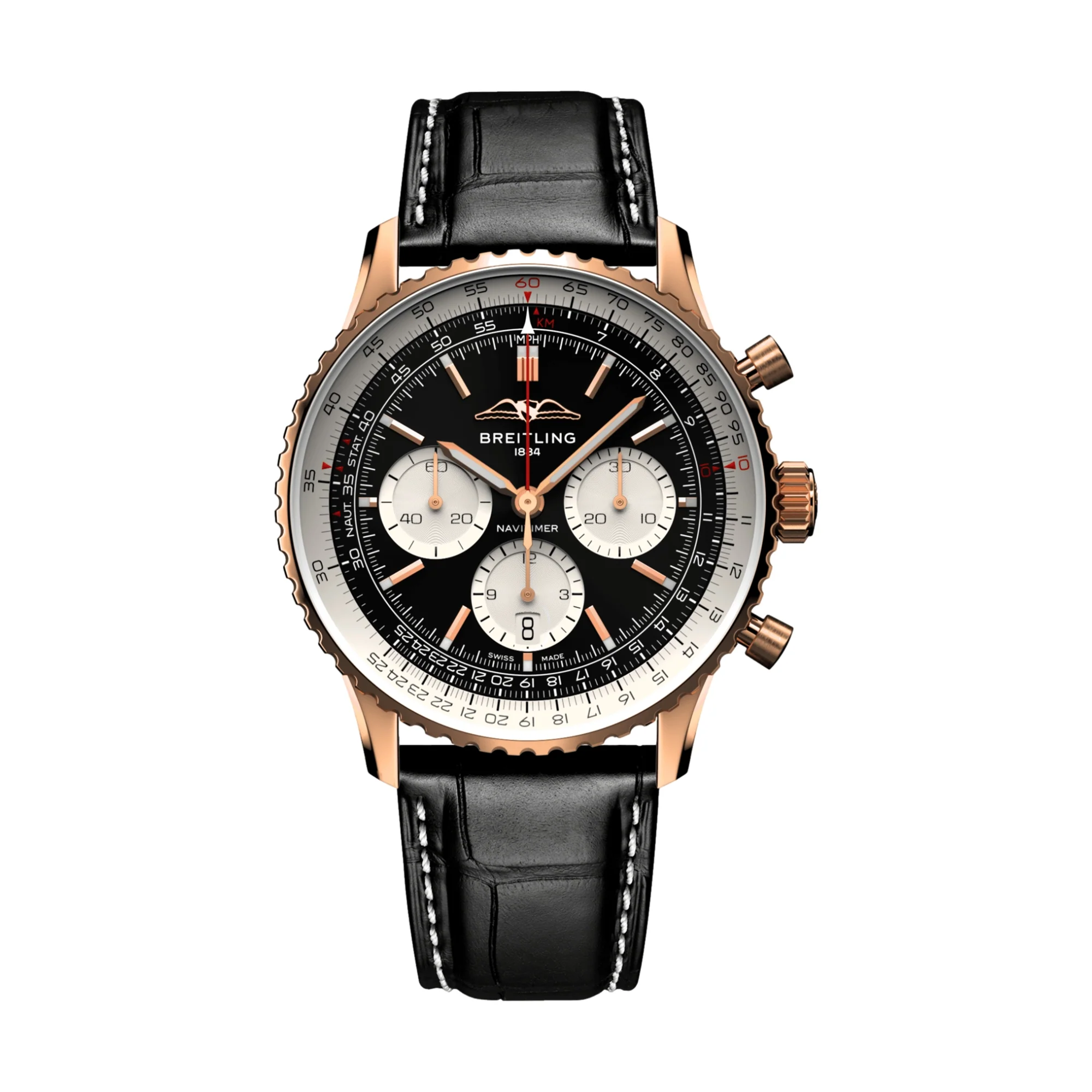 Navitimer B01 Chronograph 43mm 18k Red Gold - Black