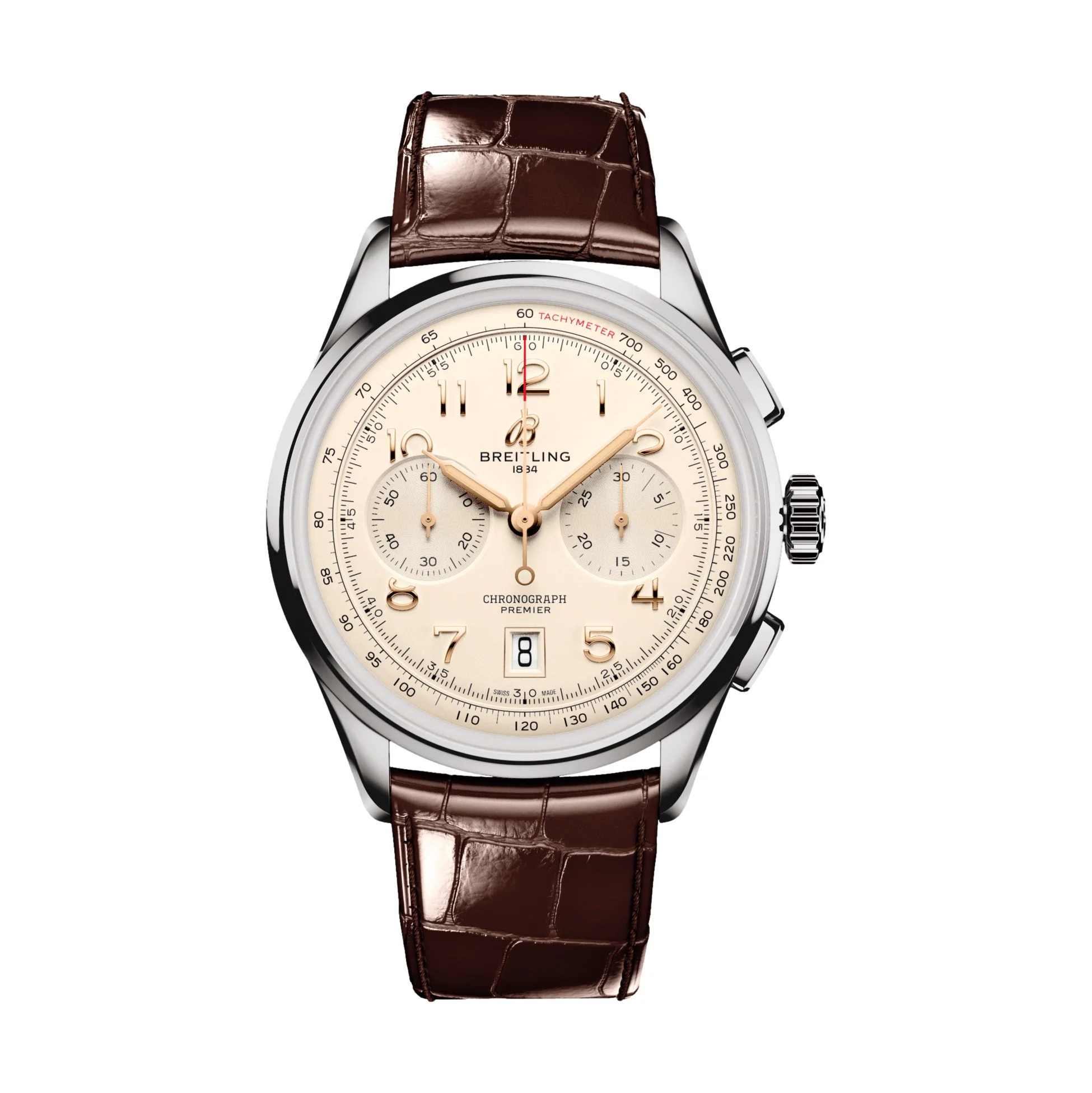 Premier B01 Chronograph 42mm Stainless Steel - Cream